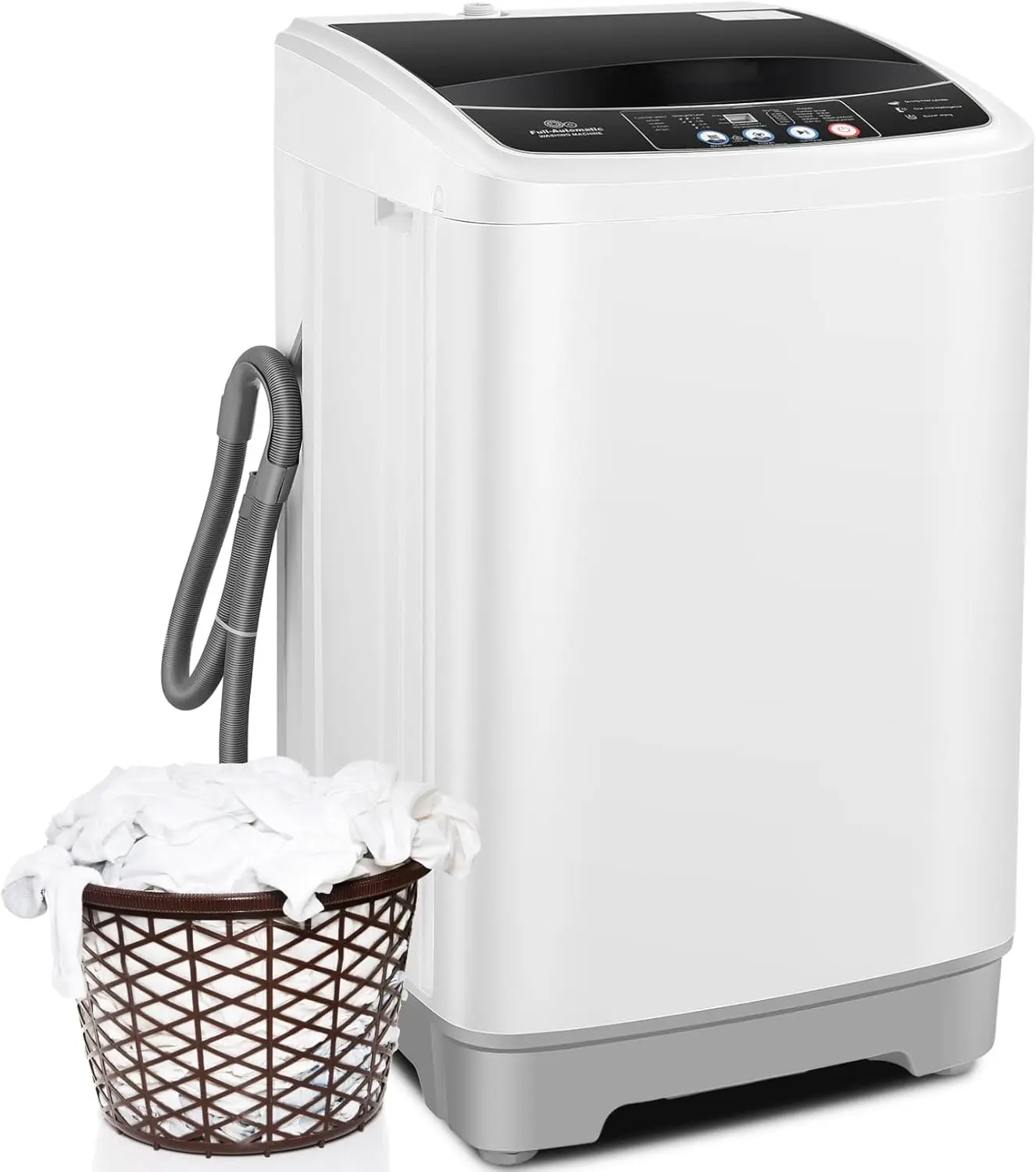 

Portable Washing Machine 15.6Lbs Capacity 2.1 Cu.ft Portable Washer and Dryer Combo with 10 Programs and 8 Water Level