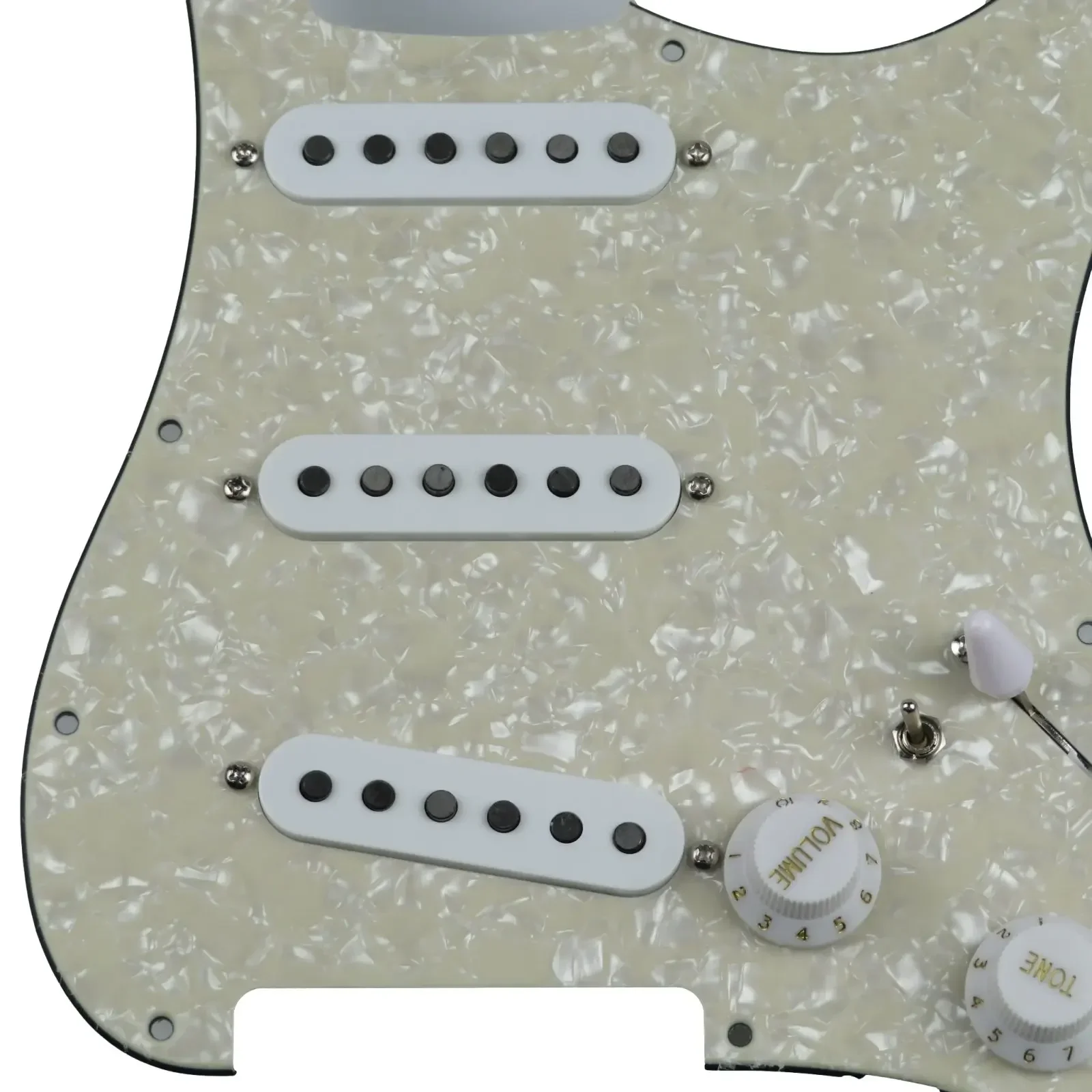 Pickguard de câblage pré-câblé chargé, Bobines simples, Style SSS 60s, Alnico 5 514-ups, 7 voies