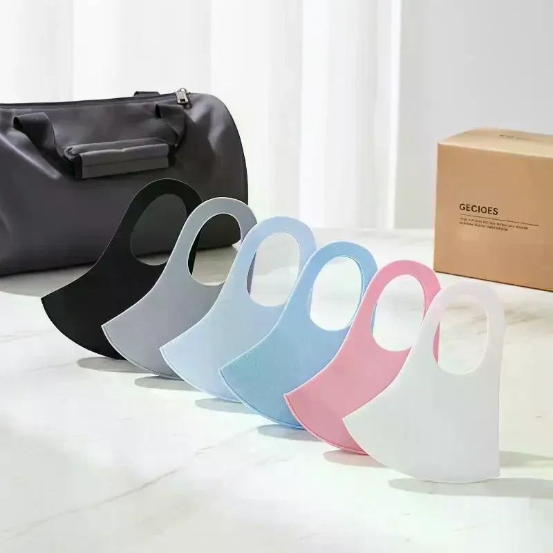 10Pcs Ice Silk Mask Spring And Summer Dustproof Washable Reusable Face Mask Unisex Adult/Mask Outdoor Travel Protection