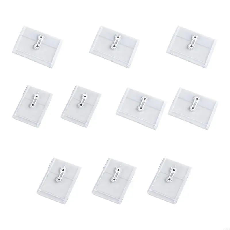 cora-10-pieces-recu-d'enveloppe-fichier-en-plastique-transparent-impermeable-avec-fermeture-a-ficelle
