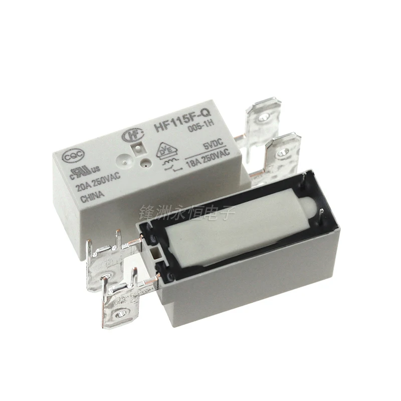 5Pcs New HF115F-Q-005-1H HF115F-Q-012-1H HF115F-Q-024-1H HF115F-Q-048-1H HF115F Q 012 024 1H 20A 5V 12V 24V 48V Power Relay