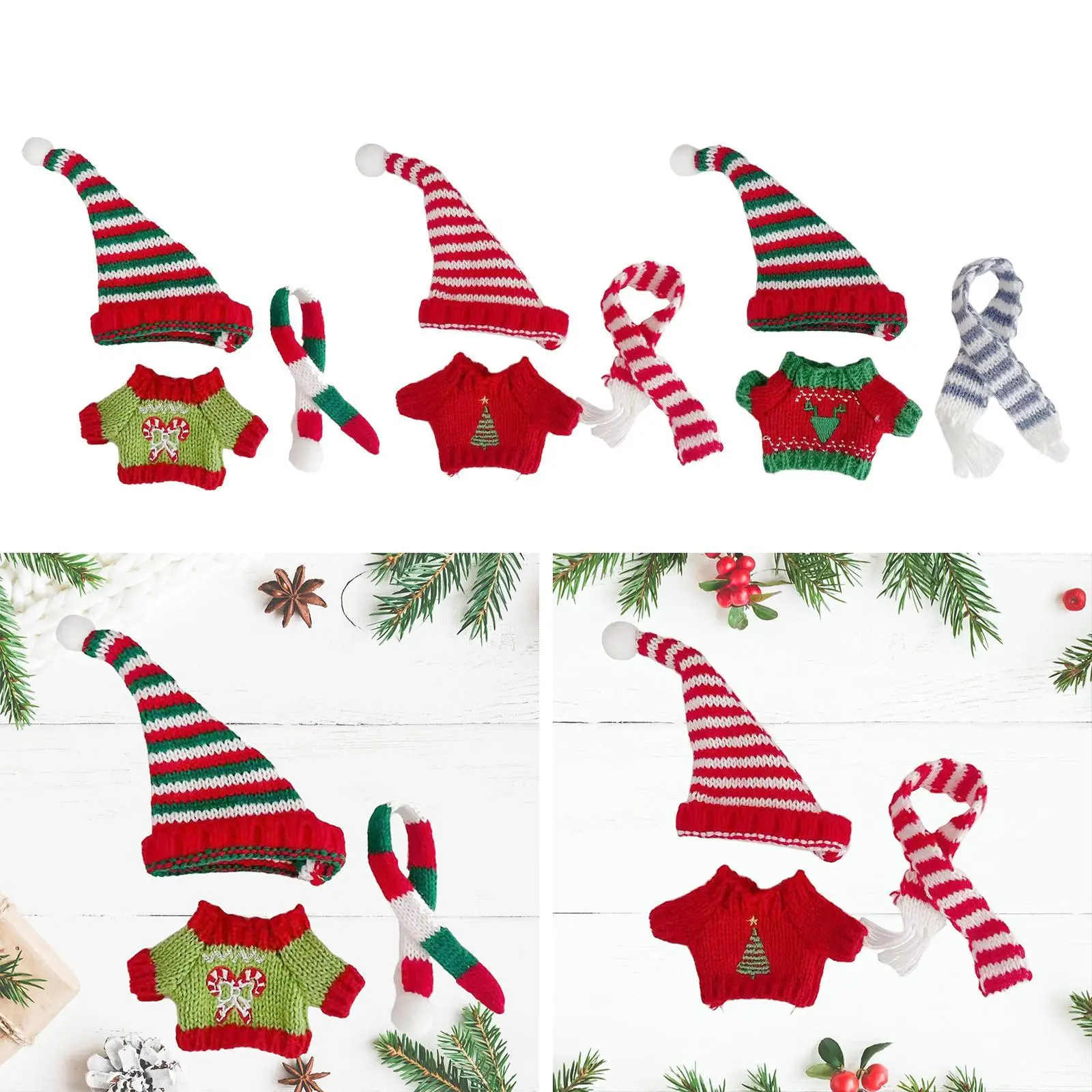 Doll Christmas Sweater Decoration Educational Adorable Fashion for Kids Costumes Doll Outifits Doll Clothes for 6.69'' Doll