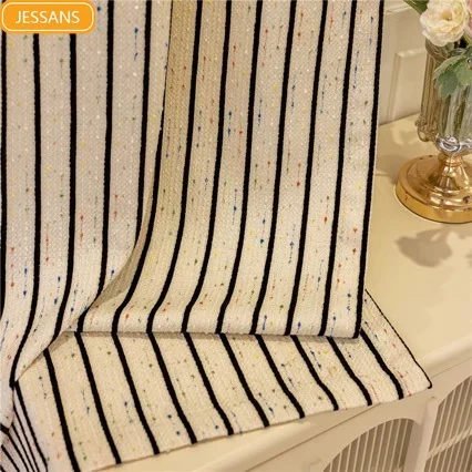 Tobago Faire Island Rainbow Small Fragrant Snow Neal Jacquard Curtains for Living Room French Window Customized