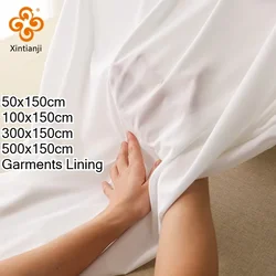 0.5m/1m/3m/5m Skirt Lining Dress Stretch Fabric For Jackets Garments Clothing Linings Anti-Fade Solid Color White Cloth TJ3826