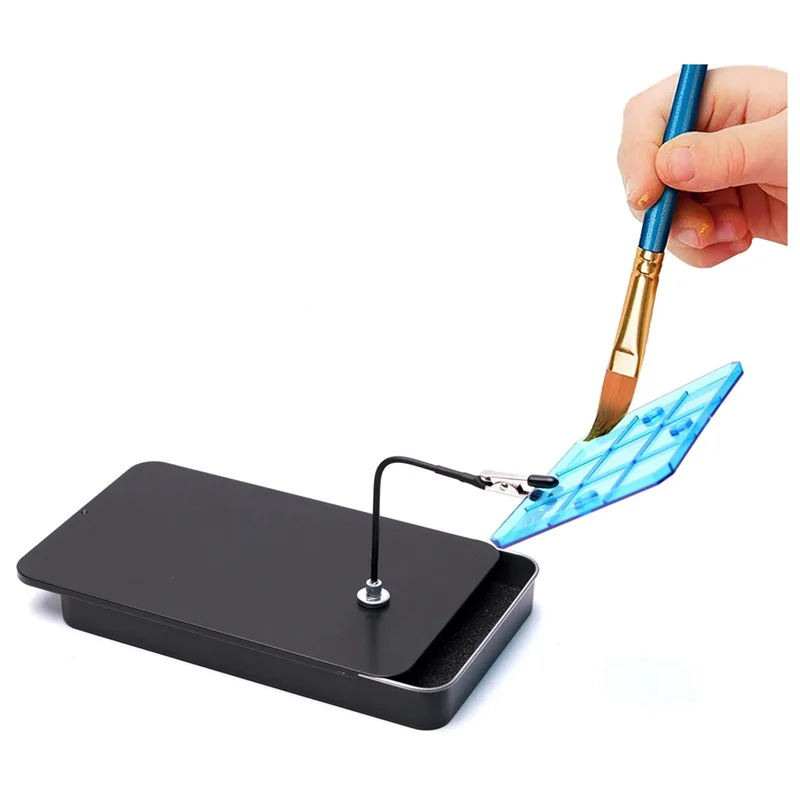 

AUAU-Model Painting Stand Base Holder And 12PCS Magnetic Bendable Alligator Clip Sticks Set Modeling Tools For Airbrush