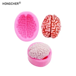 Simulation Organ Heart Chocolate Fondant Silicone Mould Brain Cake Mould DIY Drip Baking Moulds