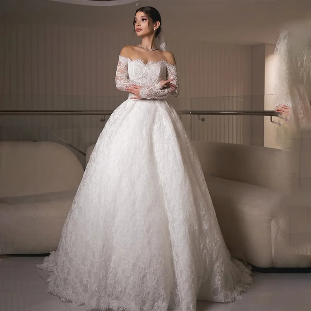 Simple Off The Shoulder Pleat Sweetheart Satin A Line Wedding Dresses Custom Made Vestido De Noival