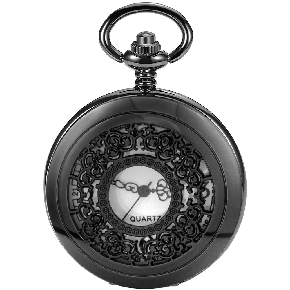 ساعة جيب ريترو مجوفة مع سلسلة ساعة ساعات جيب Steampunk للرجال والنساء قلادة هدايا ساعة Relogio De Bolso