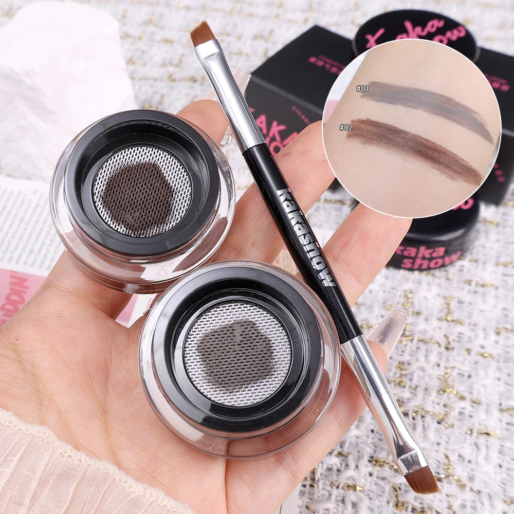 Brown Black Eyebrow Cream Enhancers Waterproof Long-lasting Air-cushion Dye Brows Gel Tinted Makeup Liquid Eyebrows Cosmetics