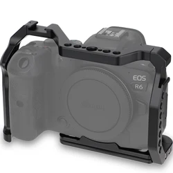 LEFTFOTO Camera Full Cage for Canon R5 R5II R6 R6II Mirrorless,Extension Mount Microphone Fill Light Bracket Filming Accessories