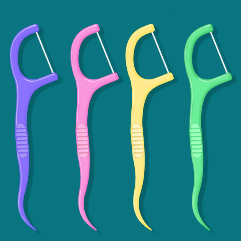 

100pcs/2boxes Ultra-fine Smooth Disposable Floss Oral Cleaning Tools Dental Tool Mint Fruit Flavor High Tensile Wire Portable