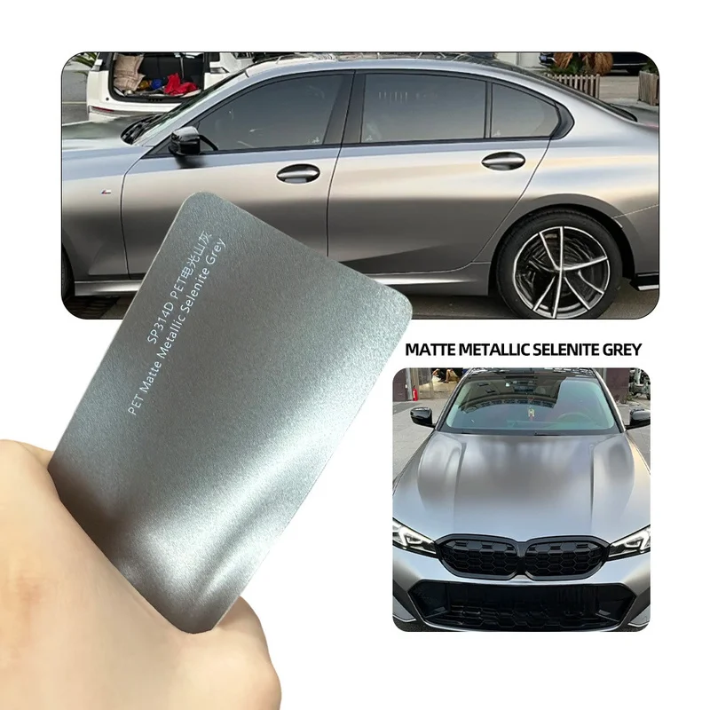 High Quality PET Metallic Mountain Gray Color Change Wrap High Stretch Easy Apply Car Body Film