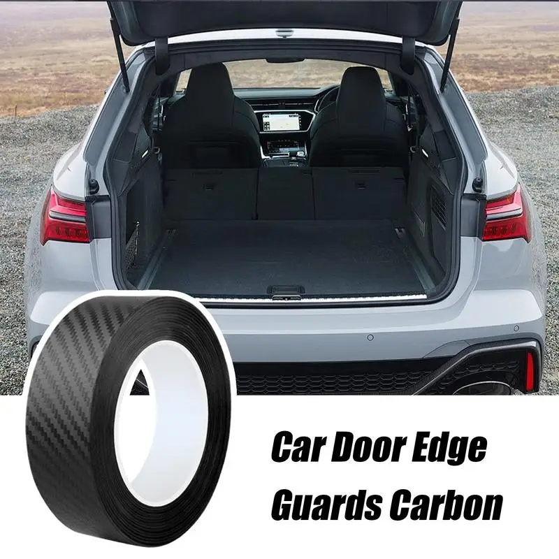 Door Guards For Cars Self-Adhesive Black Carbon Fiber Edge Protector For Car Door Waterproof Multifunctional Anti Collision