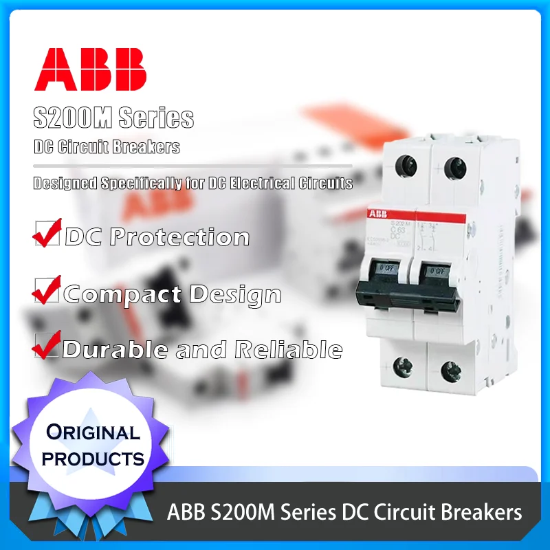 ABB S200M DC Circuit Breaker Provides Overload Short Circuit Protection for Safe DC Electrical System Operation Original Product