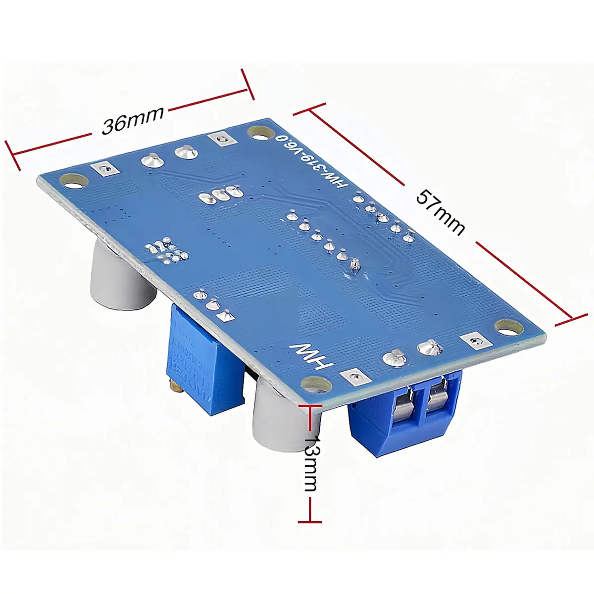 LM2596 Adjustable Voltage Regulator 4.0-40V to 1.25-37V DC36V 24V 12V to 5V 2A Step-Down Power Module with LED Voltmeter Display