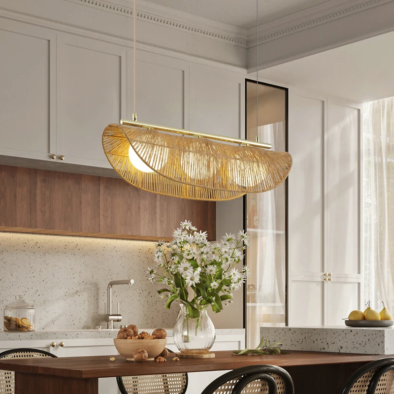Japanese Retro Restaurant Chandelier Zen Style Homestay Bar Counter Cream Wind Table Lamp Modern Minimalist Creative Island Tabl - Image 3