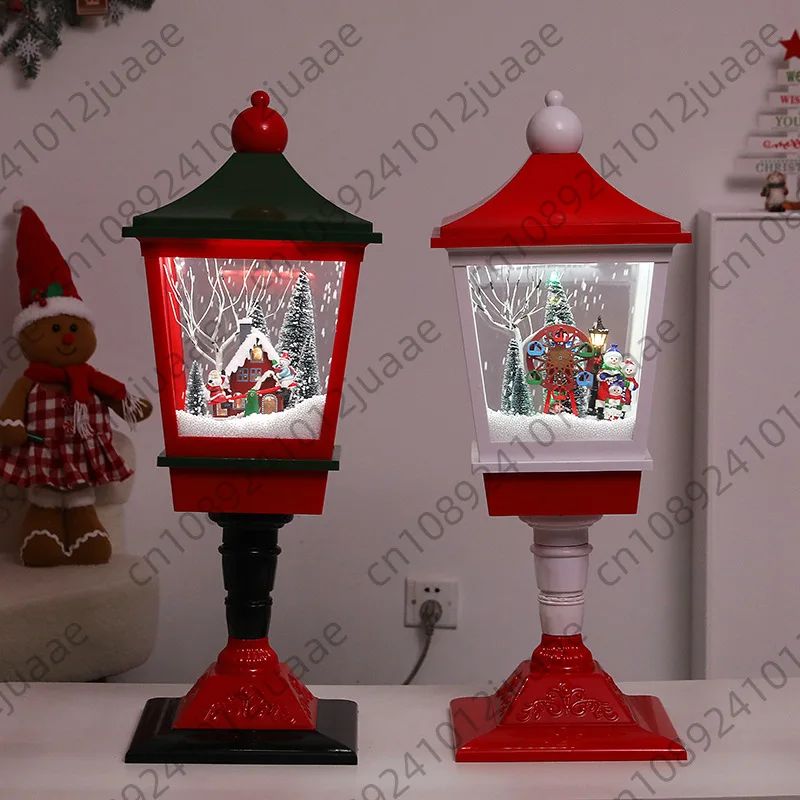 Christmas decorations New Western-style snow pendulum lights Snow music lights Holiday home shopping mall decoration