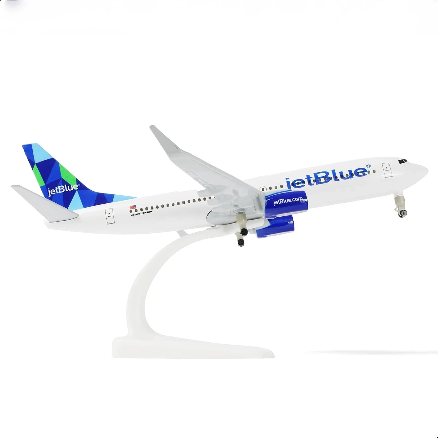 1/300 American for Jet Blue B737 Die-cast Metal Airplane Model Kit with Stand for Adult Aviation Gifts, Desktop Display Airplane