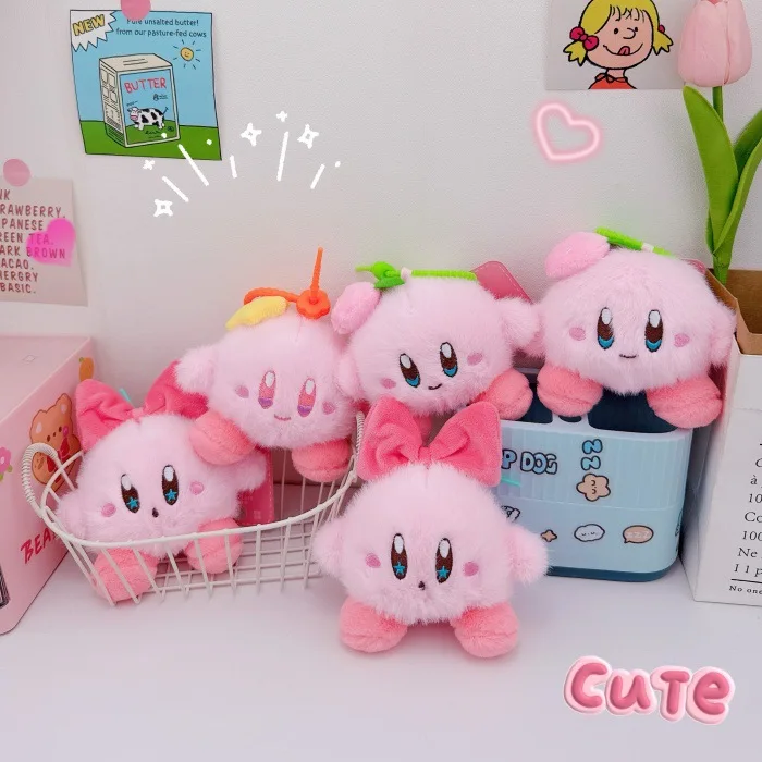 New Anime Star Kirby Waddle Dee Keychain Stuffed Peluche Cartoon Toys Gifts for Birthday Y2k Fashion Toys Anime Frind