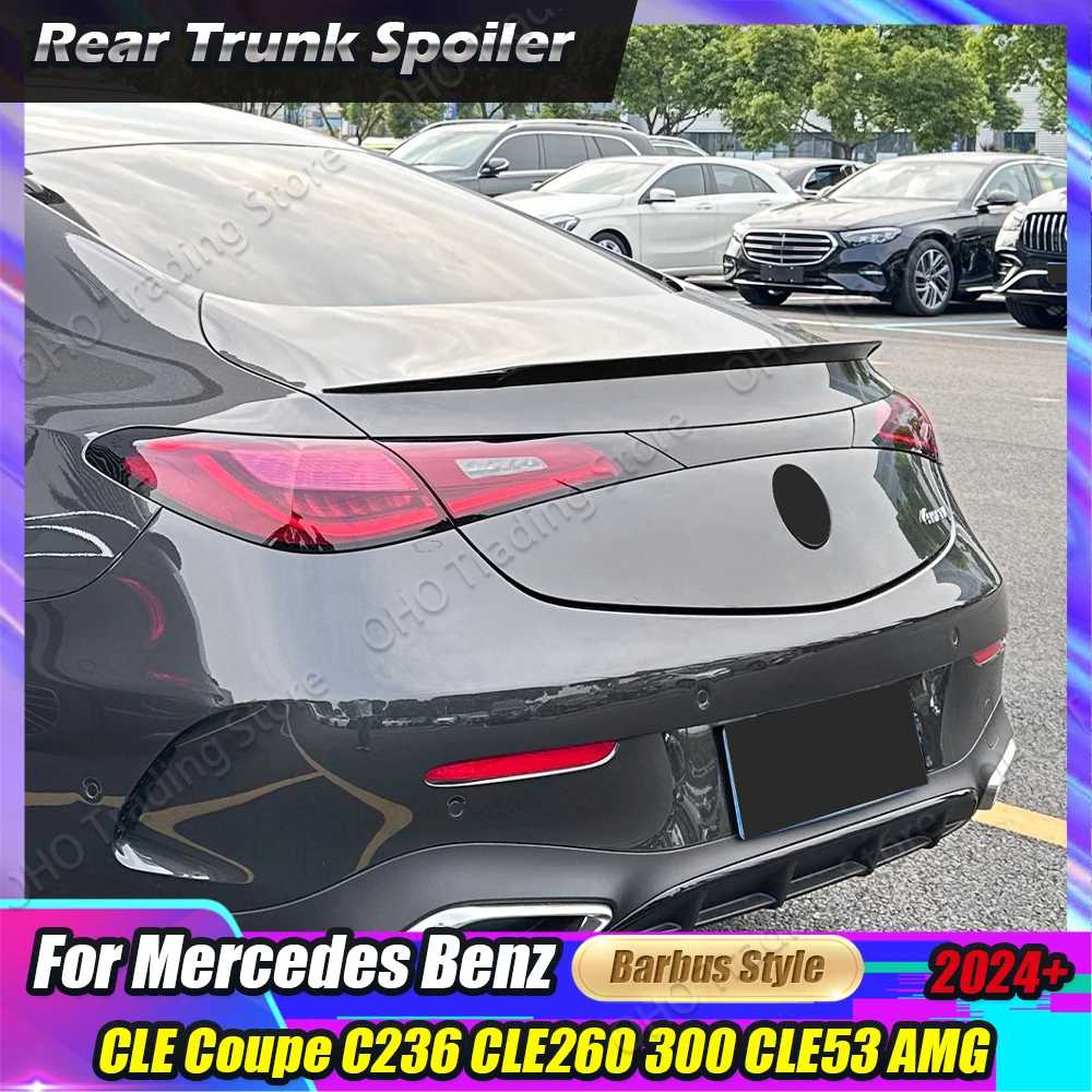 

Car Rear Trunk Spoiler For Mercedes Benz CLE Coupe C236 CLE260 CLE300 CLE53 AMG 2024+ Roof Tail Wing Exterior Body Kit Trim