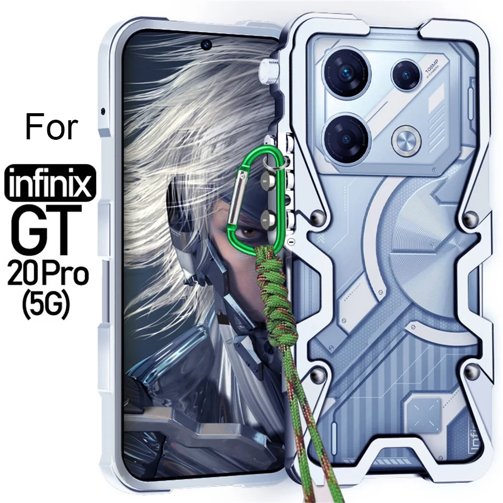 

Противоударный металлический бампер для Infinix GT 20 Pro чехол Роскошный Алюминиевый металлический чехол Funda для Infinix 10 Pro Zero 30 Чехол Coque