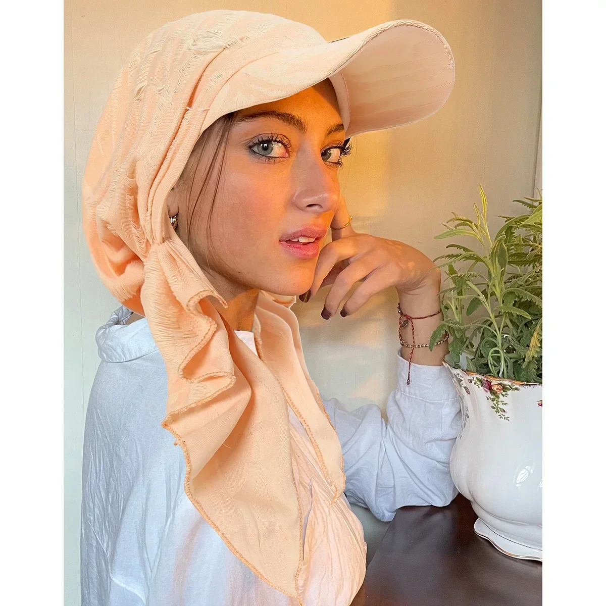 Frauen Hüte Muslimischen Mehrfarbige Hijab Baseball Kappe Klassische Turban Hut Kopftuch Sonnenhüte Weiche Schal Kappen Schal Wrap Bandanas 2025