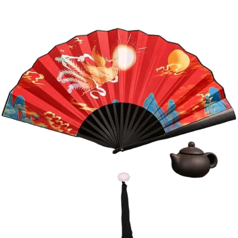 

Ancient Style Men Folding Hand Fan Girl Women Lady Summer Hanfu Fan Portable Stage Decoration Props Dancing Fan Catwalk Fan Gift