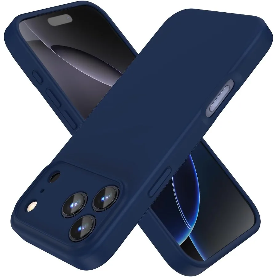 

Совместим с Magsafe для iPhone 17 Pro, силиконовый чехол, 6,3-дюймовый магнитный жидкий силиконовый защитный противоударный бампер