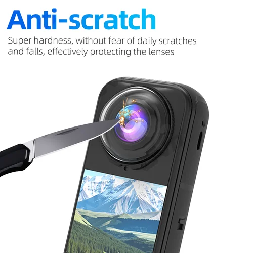 Imagen 2 del producto Protectores de lente de vidrio Premium para Insta360 X4 Air, vidrio templado, resistente a arañazos, tapa protectora de lente, accesorios Insta 360 X4 Air