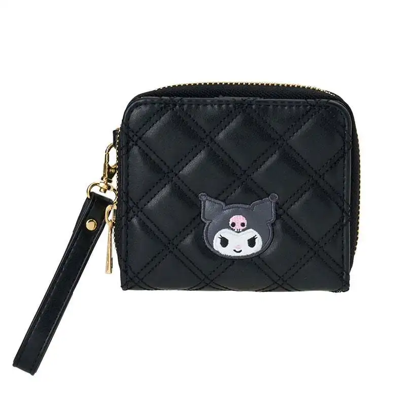 Sanrio Damen-Geldbörse, PU-Leder, Kuromi Melody Hello Kitty, Kawaii-Schlüsselmappe, Mädchen-Geschenk, niedliche modische Münzbeutel