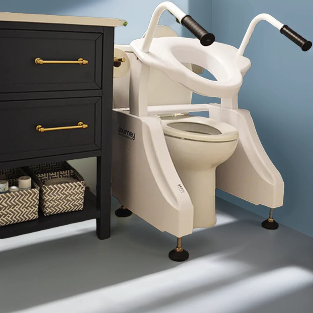 Electric Toilet Lift, ABS 60.6x52.5x71cm, Adjustable Toilet Seat Elevator, Smart Mobility Support Chair for Elderly Aid