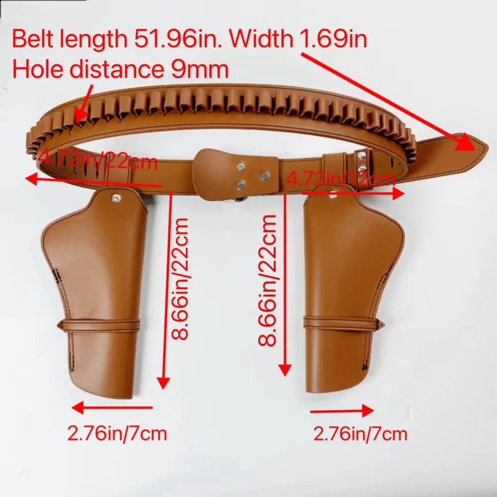 

Tactical holster waist bag Composite cowhide waist belt kit dual guns Shell Ammo Holder Bag Carrier Pouch Gun Holsters case