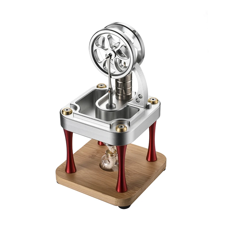 Water Cooled High Temperature Stirling Engine Model All-All-metal Power Cylinder Science Experiment Engine Toy Gift