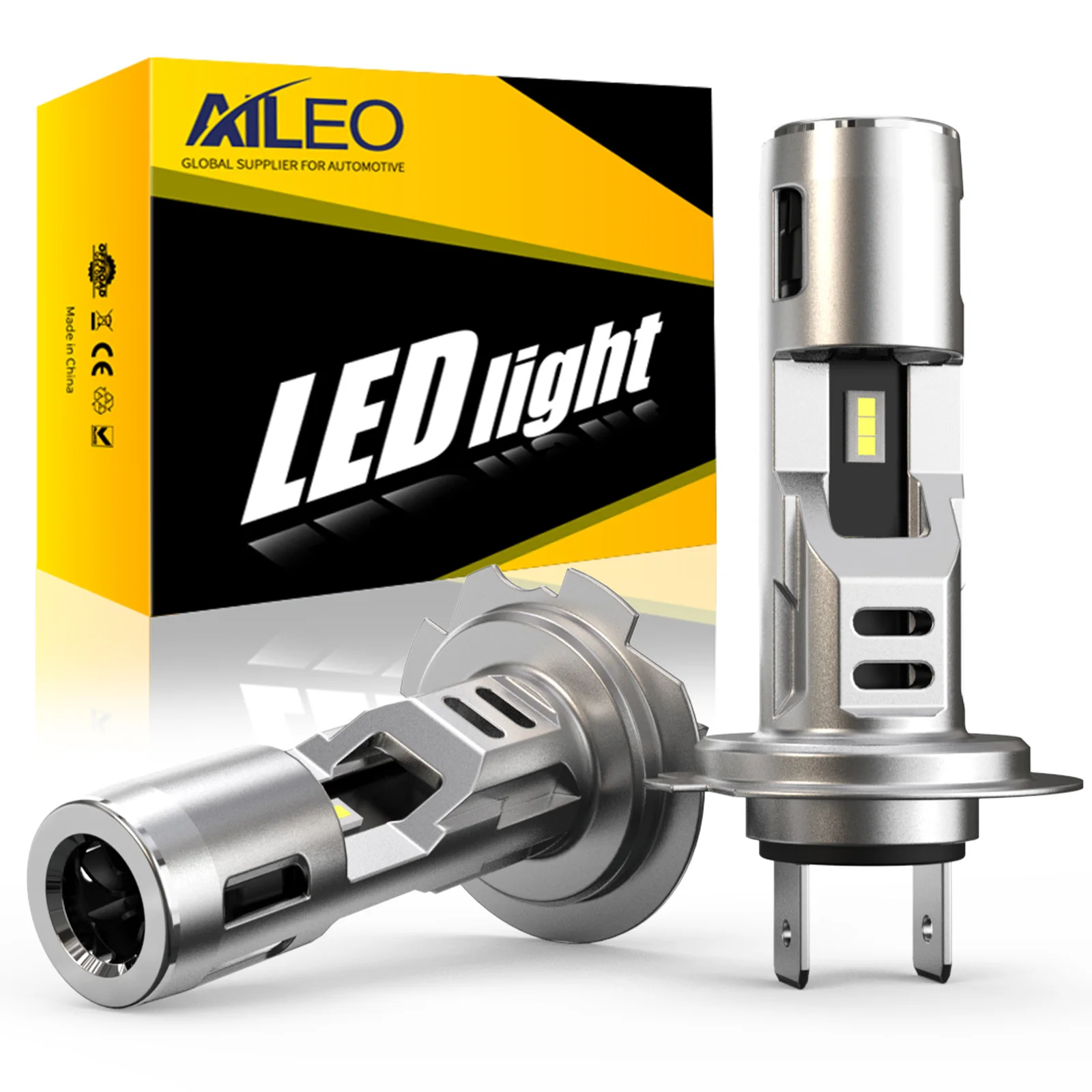 

AILEO 2PCS 18000LM 60W H7 LED Canbus Headlight 6500K Super Bright CSP H7 LED Bulbs High Power For Vehicles With Fan Car Lights