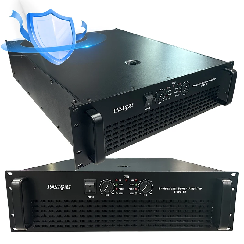 2 - 8 Ohm 3U Channel 10000 Watt Big Power Amplifier Subwoofer Outdoor Dj Audio Professional High Power Amplifier