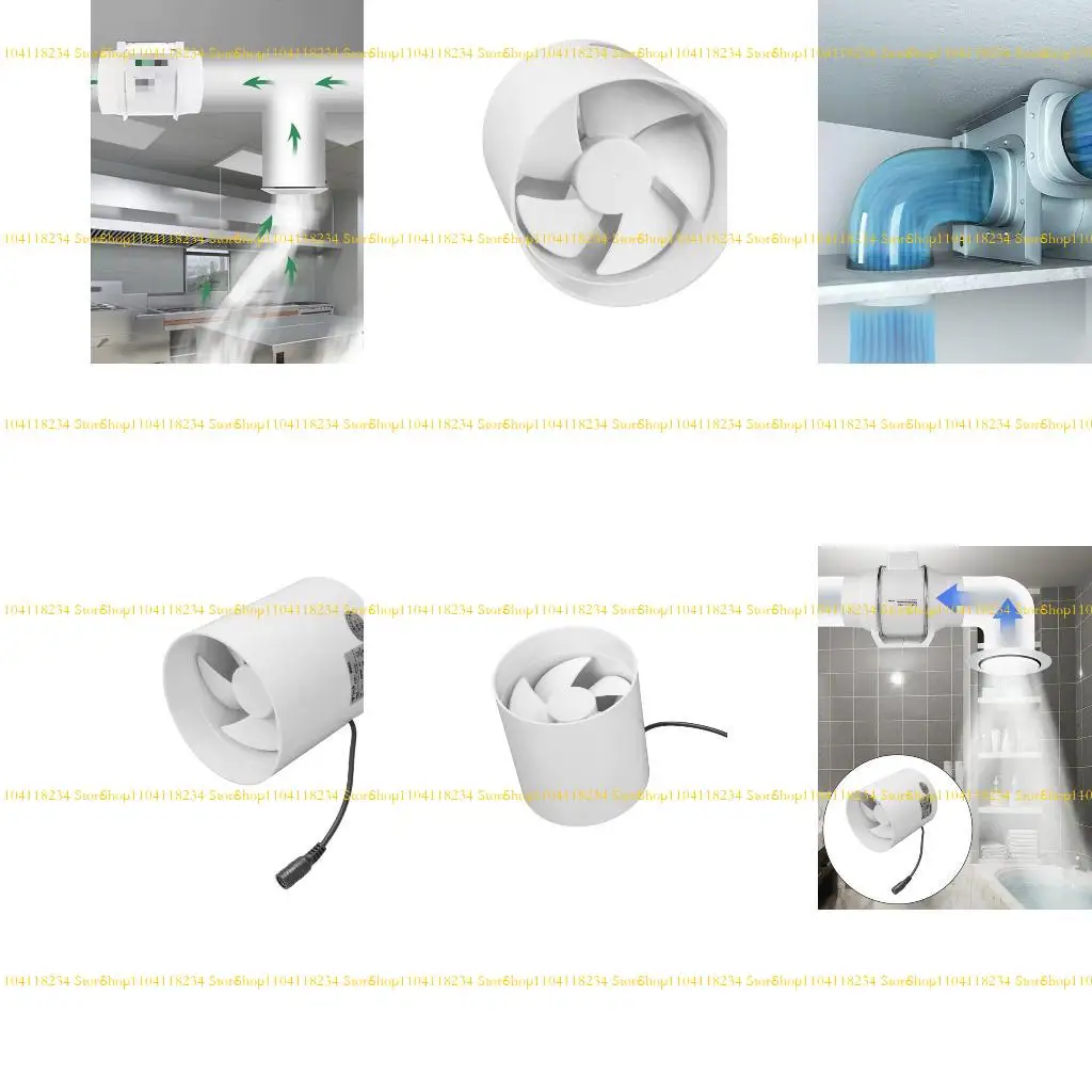 

P9FB 4Inch Energy Saving Ventilation Exhaust Fan Inline Boosters Duct Fan Suitable for Workshop and Storage Spaces Basements