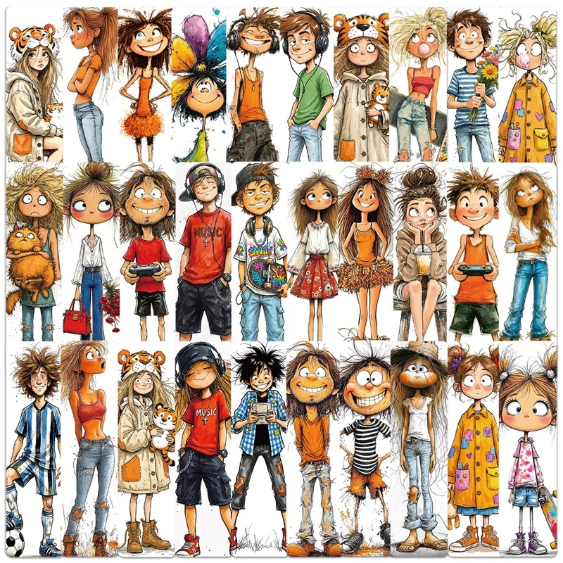 

5/30PCS Cartoon Graffiti Colored Bookmark for Pages Books Readers Handheld Creative Materials Stationery Supplies
