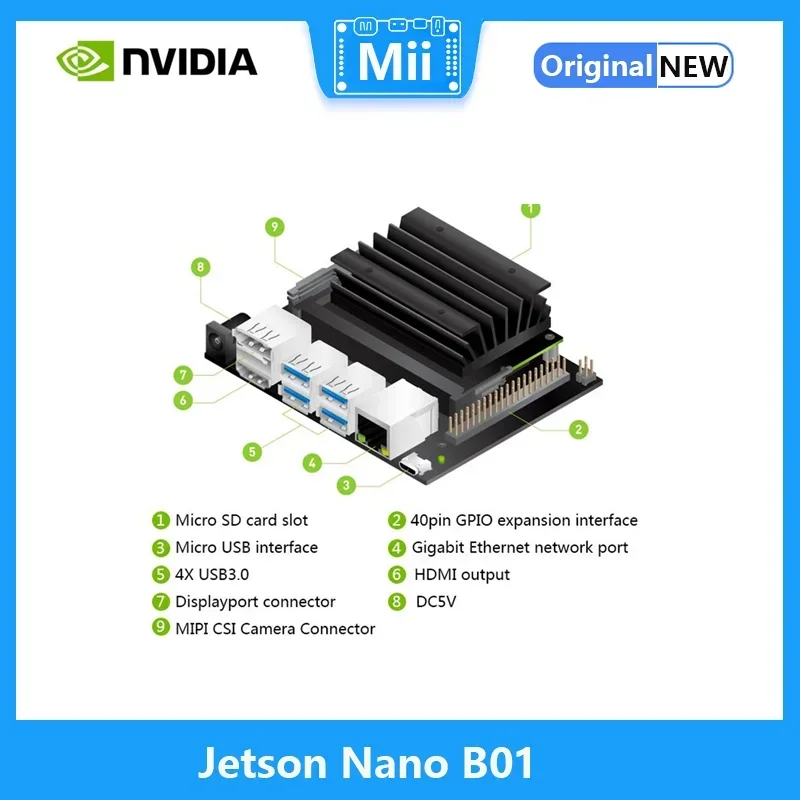 NVIDIA Jetson Nano B01 4GB Dev Kit B01 إصدار Linux Board منصة لوحة التعلم العميق AI Dev