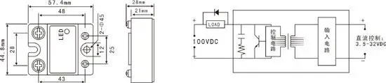 1PCS SSR10DA/SSR25DA/SSR40DA/SSR50DA/SSR60DA/SSR80DA/SSR100DA SSR40AA SSR40DA-H SSR Relay,input 3-32VDC Output 24-380VAC