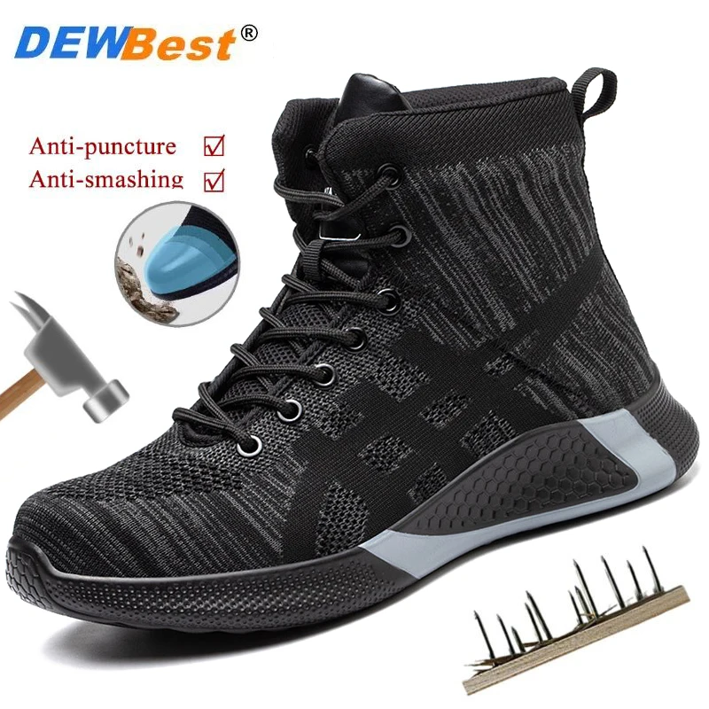 

Men's safety shoes anti-smash anti-puncture work protection work shoes winter padded warm thickened lightweight safety shoes