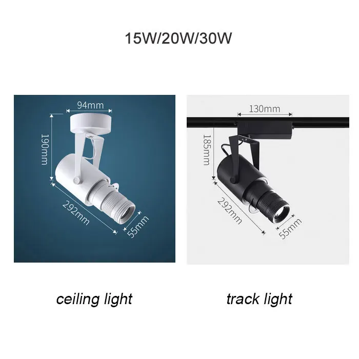 Theater Stage Zoom Spotlights, LED Focus Logo Projector Track Lights,Industrial Gobo Lights for Company Restaurant Store Wedding
