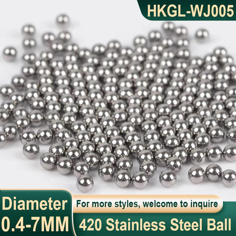 

0.4-7mm 420 Stainless Steel Ball High Precision Miniature Solid Steel Ball Smooth Bearing Steel Ball Round Bead Ball