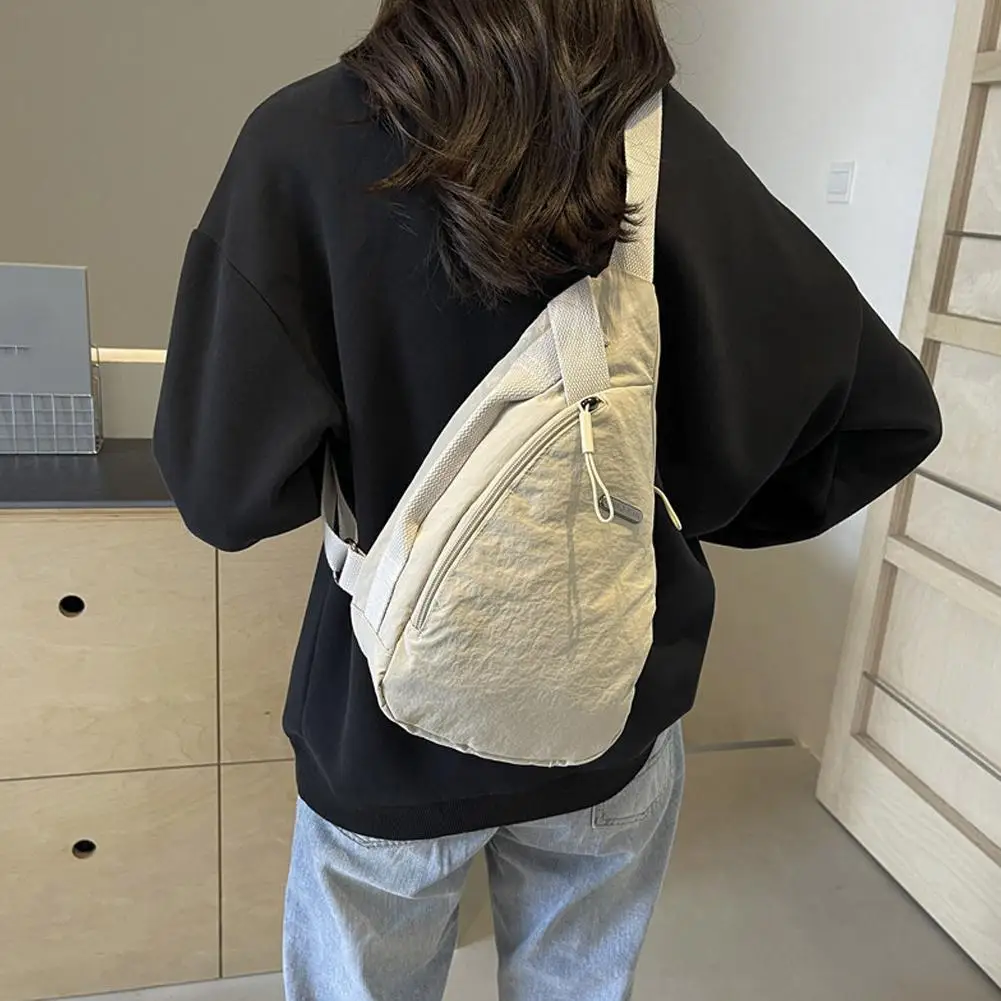 

Unisex Sports Casual Crossbody Bag Fashionable Large-capacity Cycling Bag Chest Bag Portable Shoulder Bag Sporty Phone Bag