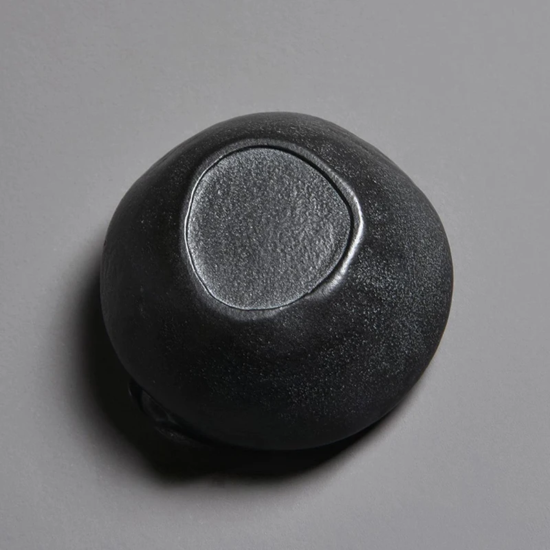 Schwarzer Goldener Steintopf Handgefertigtes Natürliches Basalt-Steinbecken Zen Heim-Garten-Dekor Geschenk für Teeliebhaber Teeraum Tee-Waschbecken 600ml – Detail 4