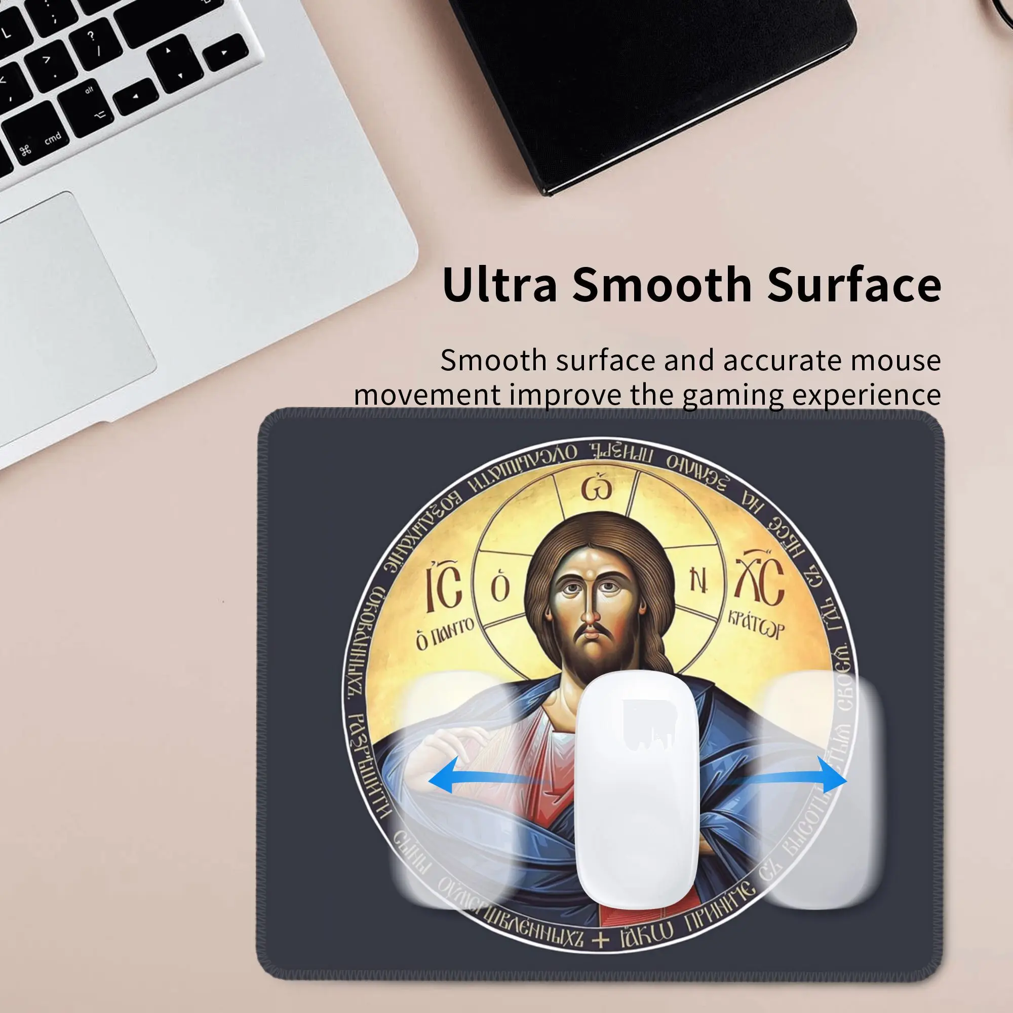Christ Pantocrator 정통 아이콘 마우스 패드 컴퓨터 키보드 마우스 매트 게임 PC 노트북 책상 매트 사무용품 테이블 매트