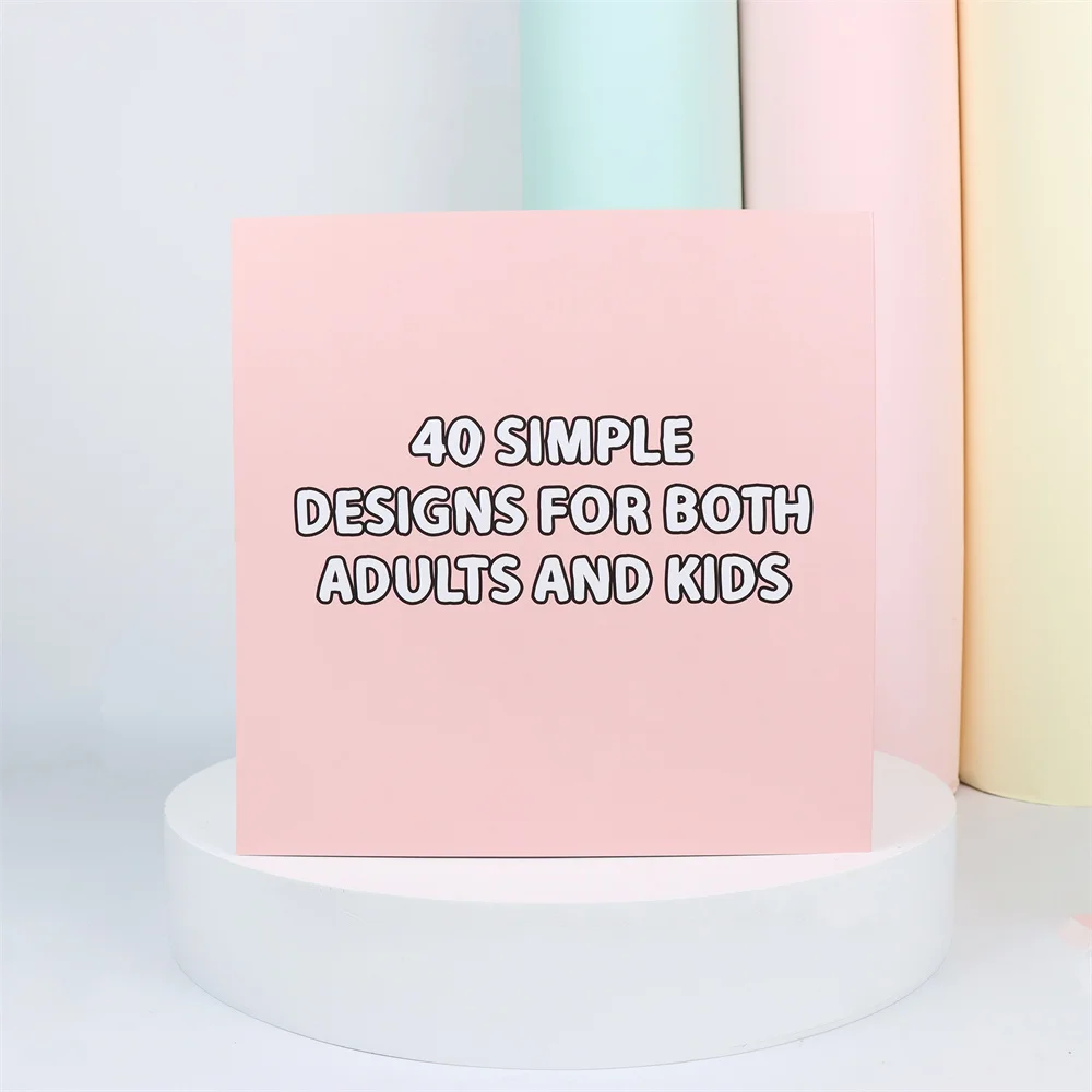 CUTE & SIMPLE Bold-easy Patterns Coloring Book for Adults Cute Drawing Book Perfect Gift for Party and Birthday