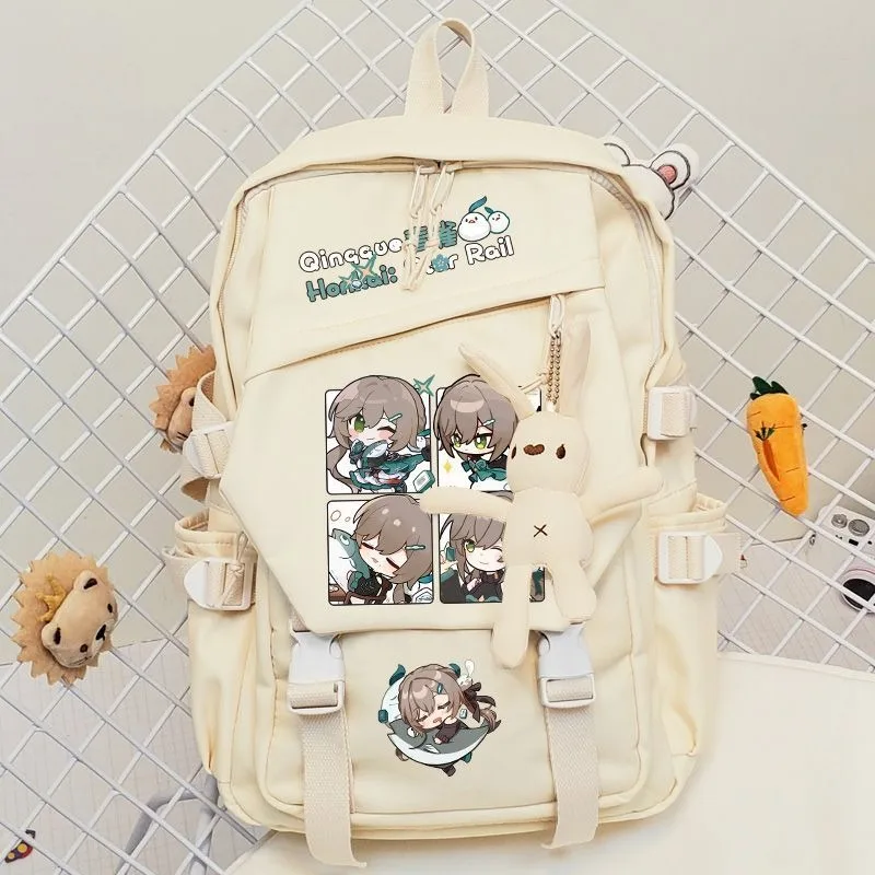 

29x13x42cm Black Khaki, Honkai: Star Rail, Student Kids Teens School Bags, Large Capacity Mochilas Anime Backpacks Girls Boys