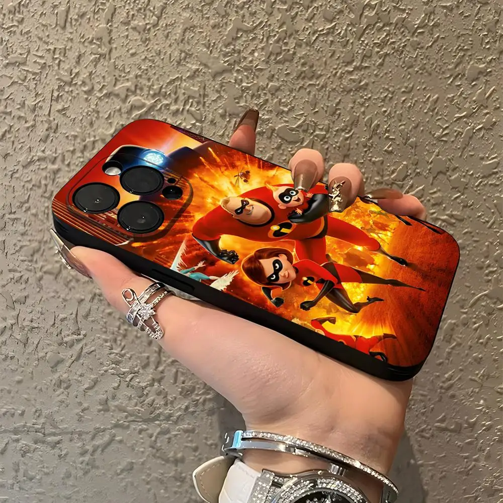 MINISO-Cartoon The Incredibles Phone Case For IPhone 15 16 13 Pro Max 14 12 11 Xr X 8 7 6 Plus Luxury Back Cover