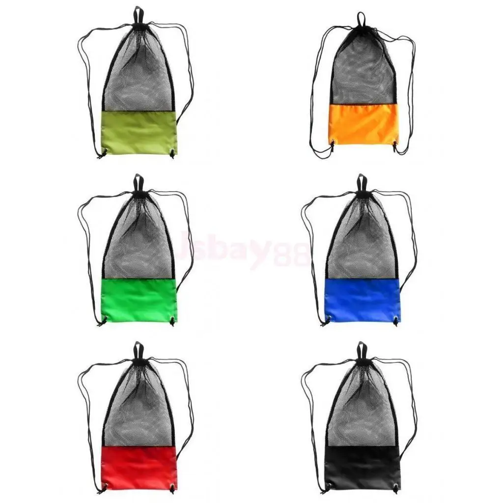 

Сетчатая сумка для плавания на шнурке, сумка для плавания, спортивный рюкзак с плечом, сверхмощное снаряжение для подводного плавания с аквалангом, различные цвета