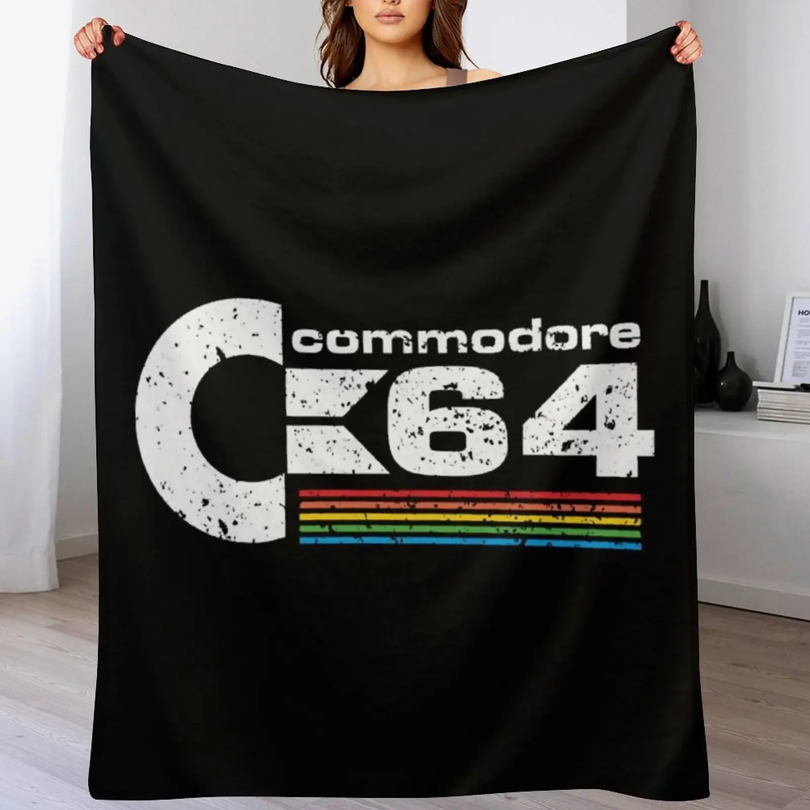 

Commodore 64 Retro Computer T-Shirt Throw Blanket Durable Warm Blanket for Daily Home Use